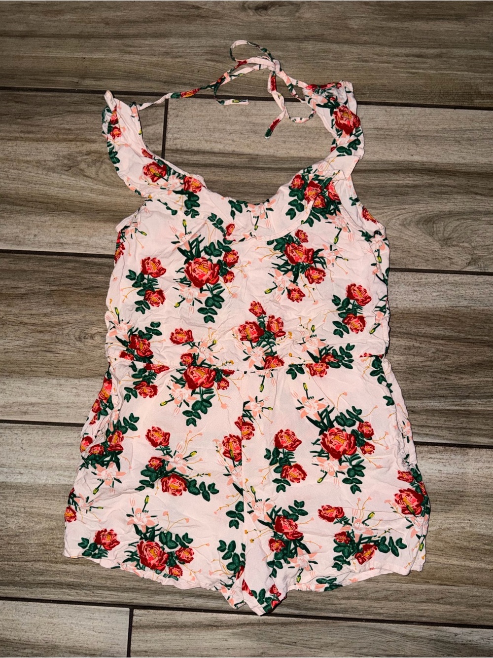 Roxy Pink Floral Romper